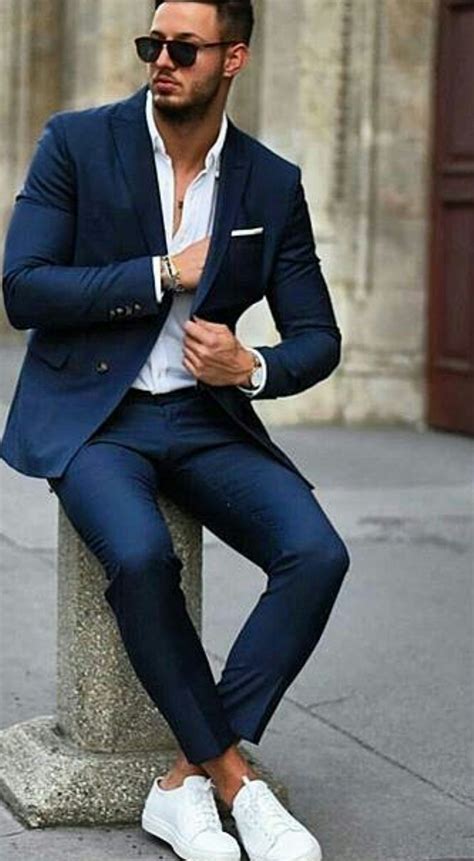 sneakers with suit